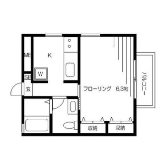 東京都北区滝野川１丁目 賃貸アパート 1K