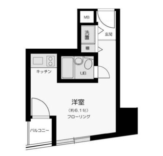 東京都港区三田３丁目 賃貸マンション 1R