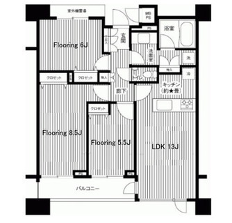 東京都港区高輪１丁目 賃貸マンション 3LDK